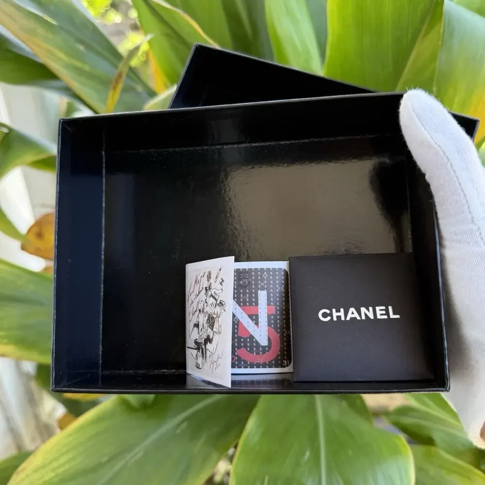 Chanel Empty Black Small Wallet Box 6.5